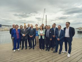 Les acteurs du projets d'éoliennes flottantes port la nouvelle