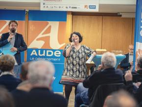La vice-présidente déléguée à la démocratie, Valérie Dumontet s'est exprimée à l'occasion du lancement du budget participatif #2.