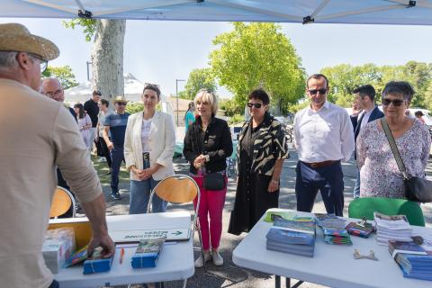 Hélène Sandragné, en marge de la signature de la convention sur la mobilité inclusive.