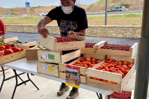 l'aire de vente des producteurs audois de beragne à trèbes