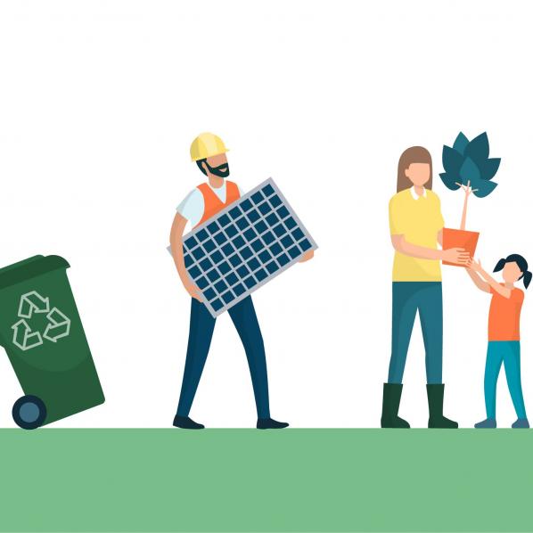 illustration de citoyen éco-responsable