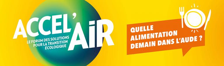 affiche du forum de la transition écologique dans l'Aude Accel'air 2024