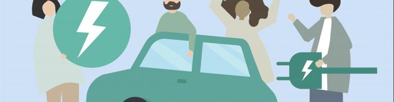 Illustration de voiture électrique