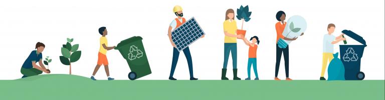 illustration de citoyen éco-responsable