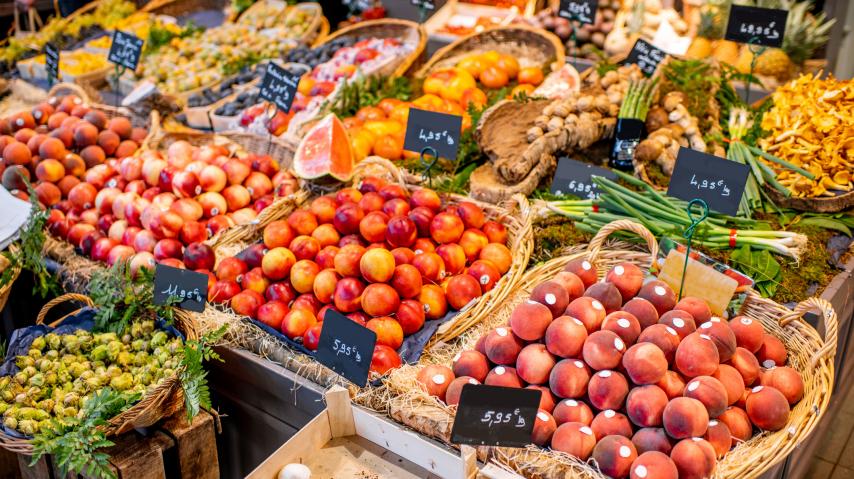 Marché des producteurs audois, fruits et légumes de saison