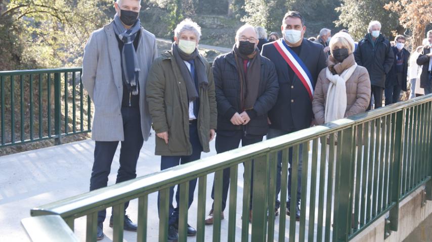 inauguration travaux inondations villardonnel dans l'Aude